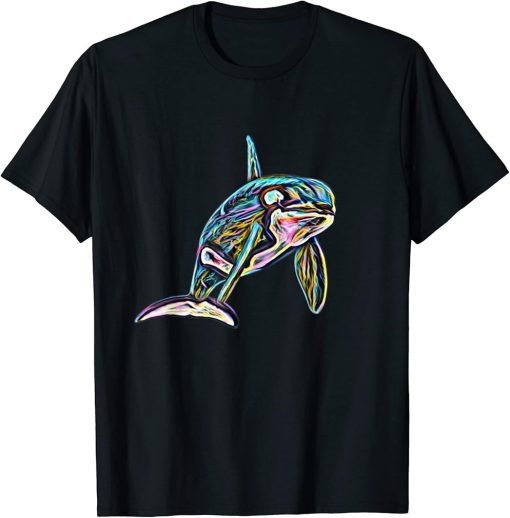 Orca Motif Whale Ocean Predator Design T-Shirt